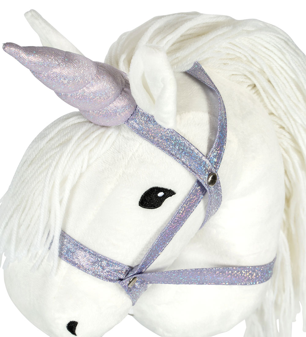 by ASTRUP Unicorn Horn and Halter For Hobby Horse - Purple w. Gl