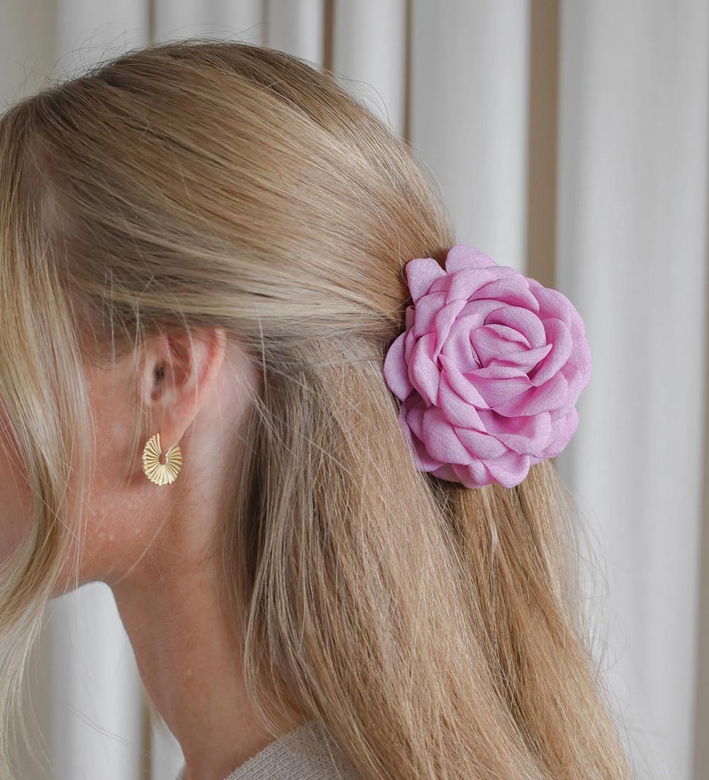 By Stær Haarclip - 8 cm - Daisy - Paars - Vintage Roze