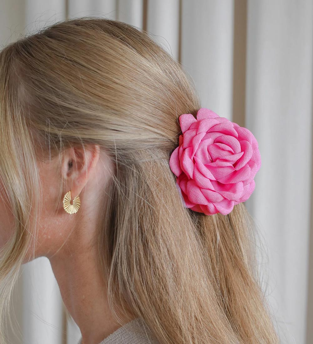 By Str Haarclip - 8 cm - Daisy - Klein - Roze