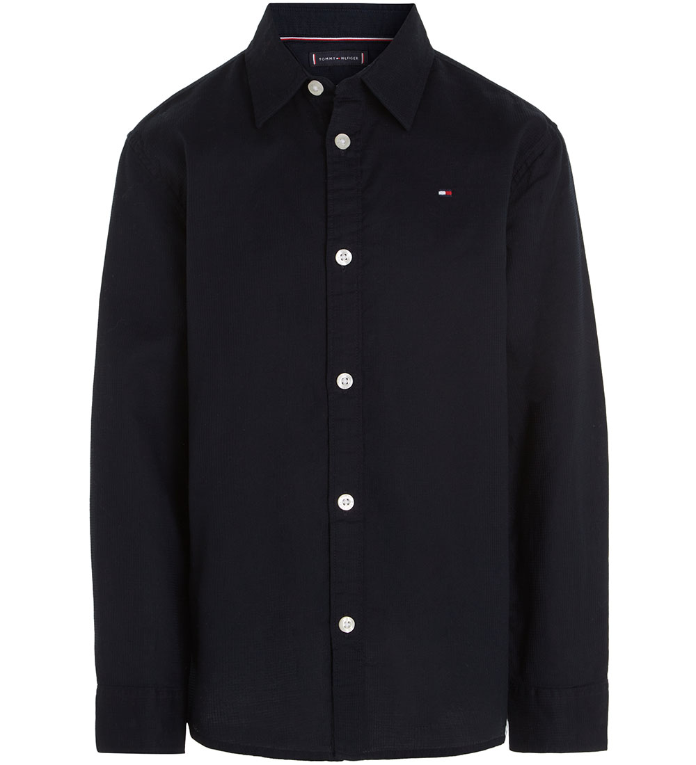 Tommy Hilfiger Overhemd - Solid Wafel - Desert Wolk