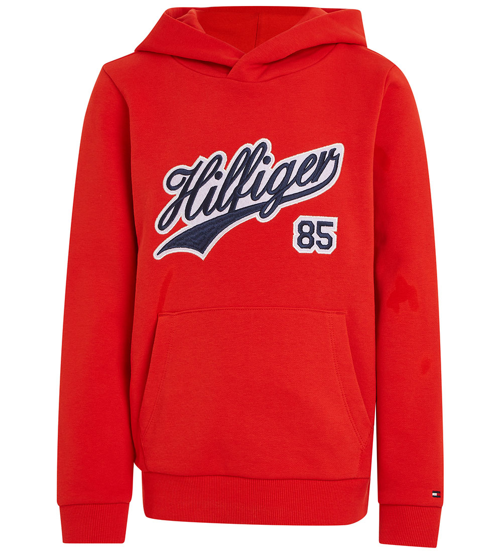 Tommy Hilfiger Hoodie - Hilfiger Script - Fierce Red