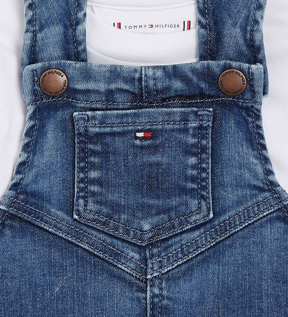 Tommy Hilfiger Set - Blouse/Overalls - Baby Denim Dungaree - The