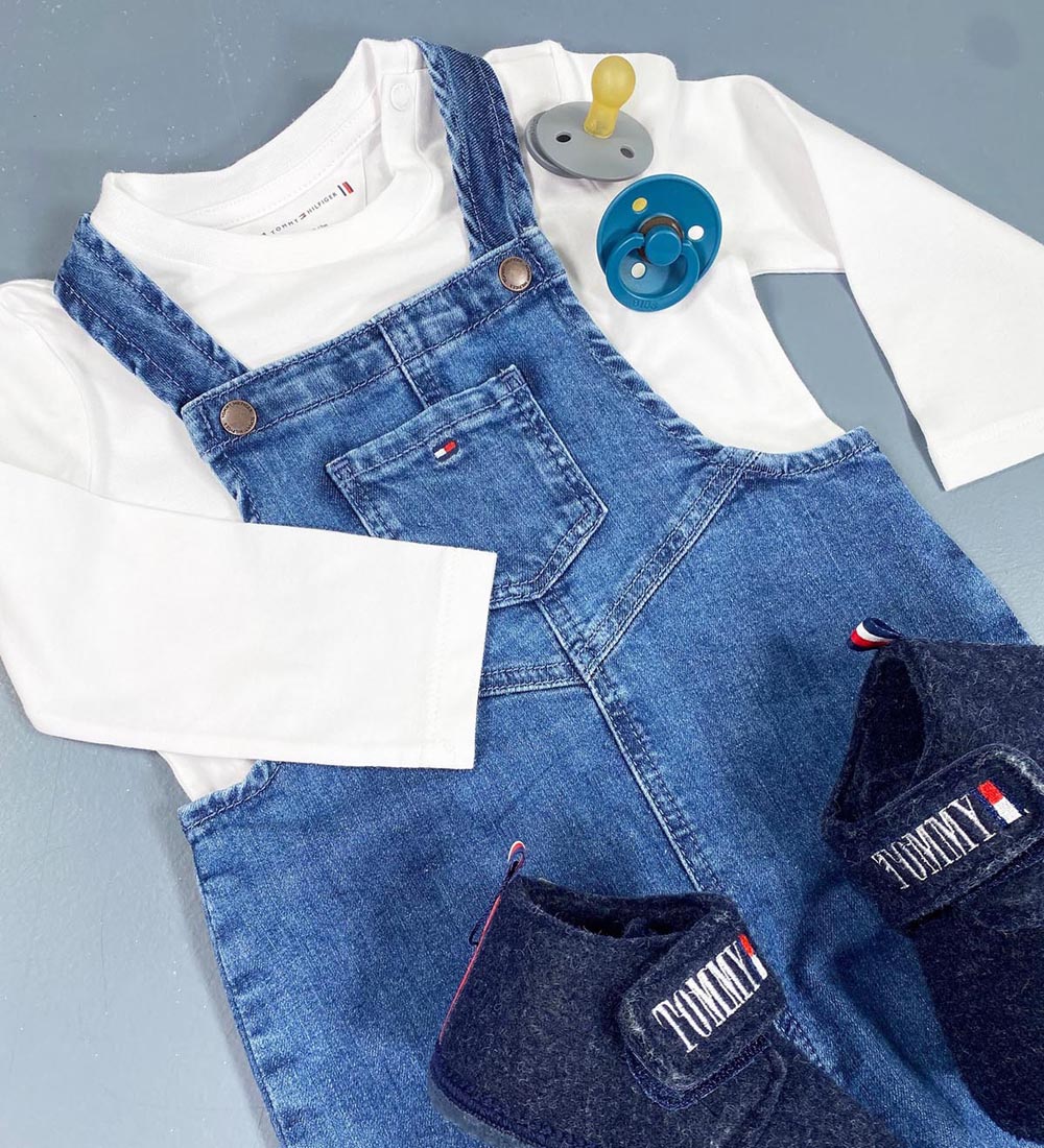 Tommy Hilfiger Set - Blouse/Overalls - Baby Denim Dungaree - The