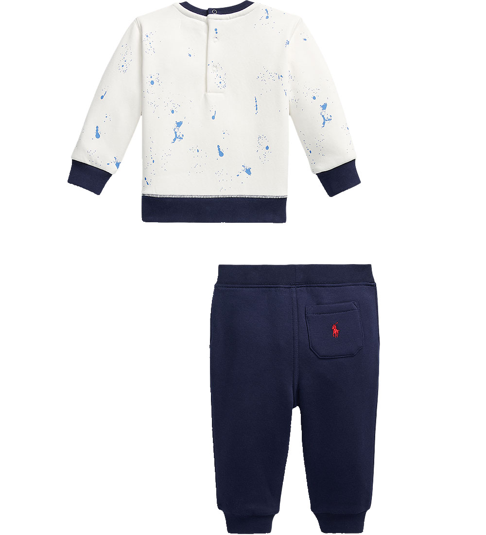 Polo Ralph Lauren Sweat Set - Navy/White w. Soft Toy