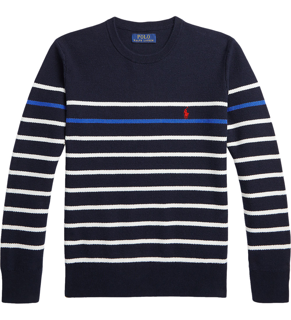 Blouse Polo Ralph Lauren - Tricoté - Marine av. A Rayures