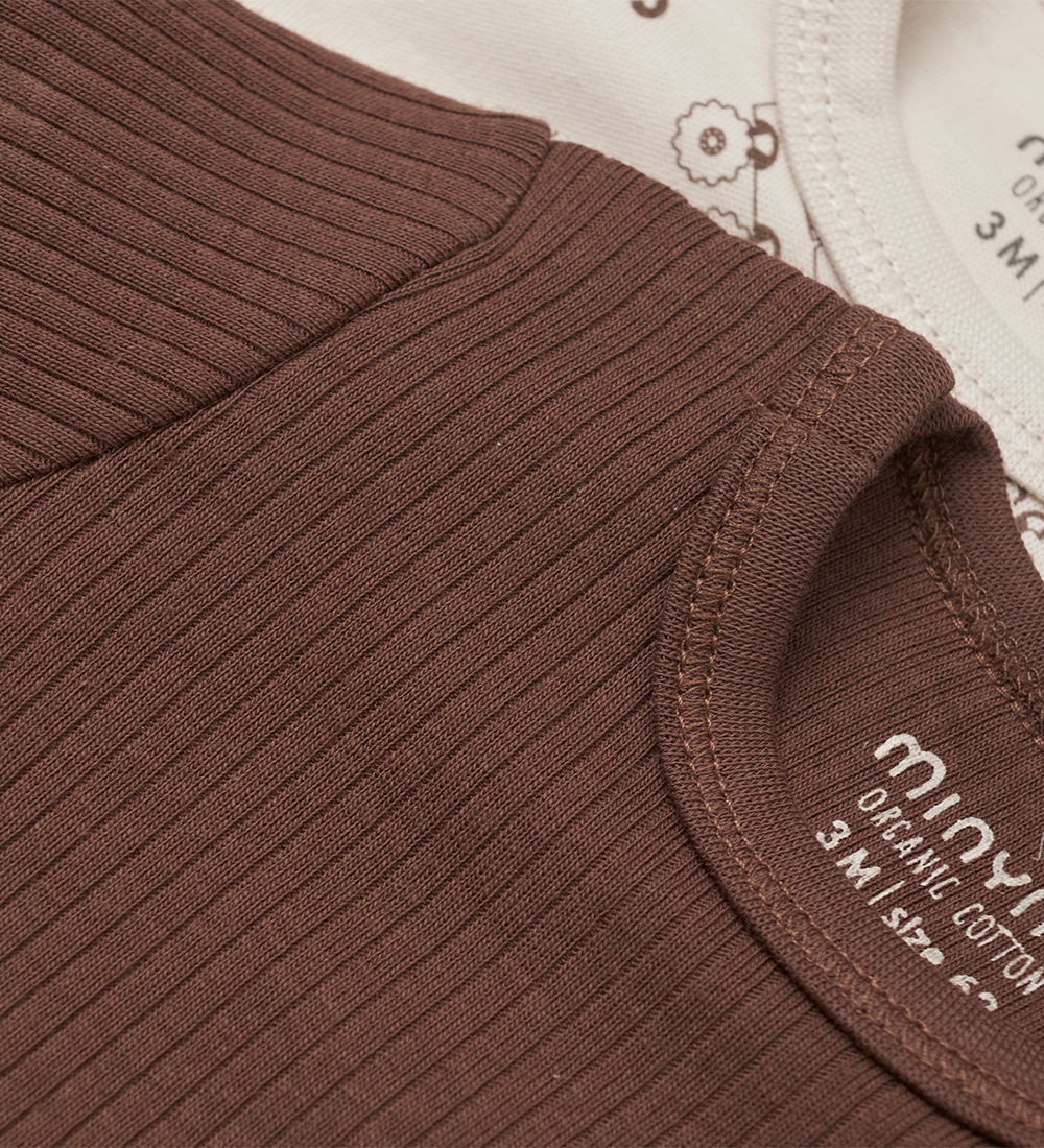 Minymo Bodysuit l/s - 2-Pack - Carafe