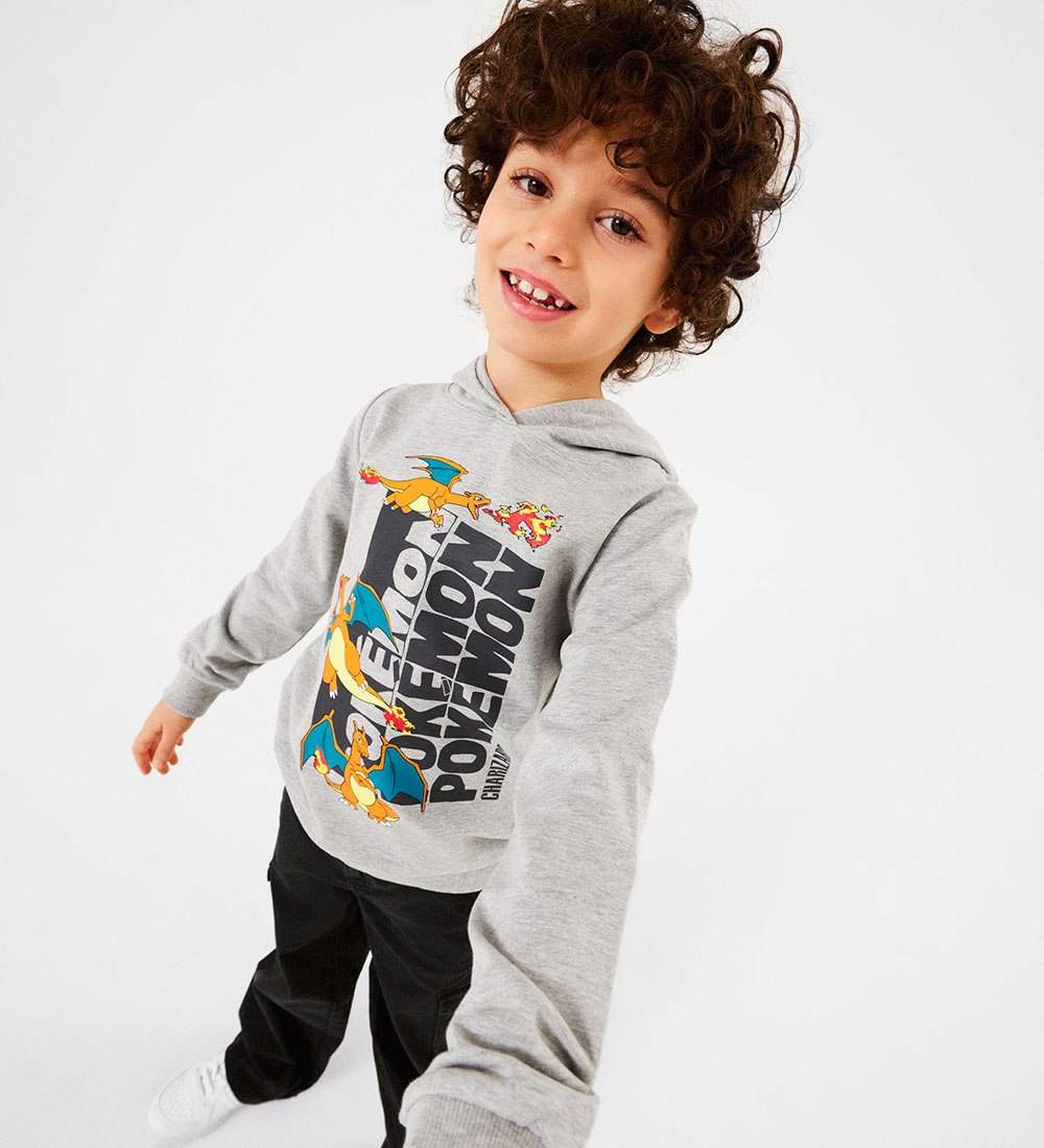 Name It Hoodie - NkmOtt Pokémon - Grey Melange