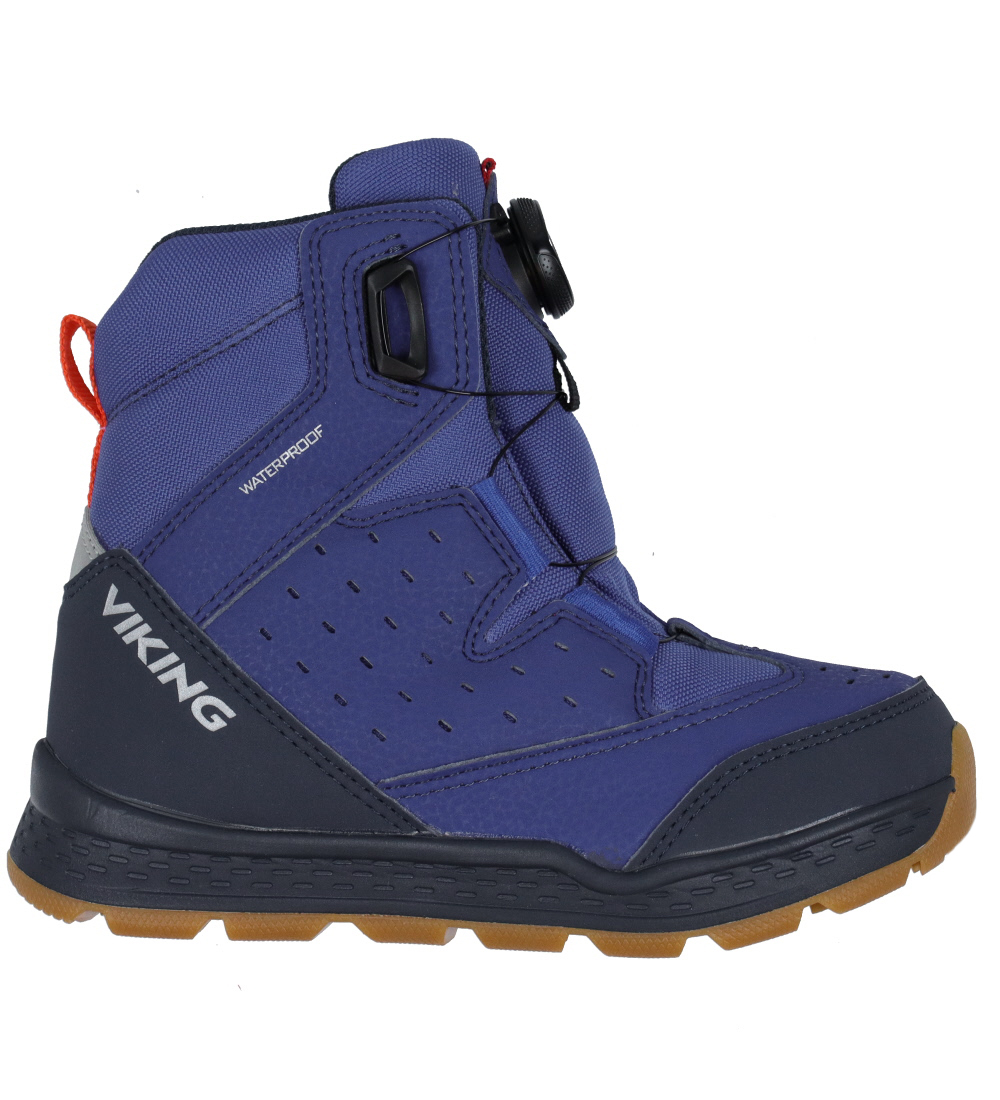 Viking Winter Boots - Tex - Espo High 2 WP Boa - Cobalt/Red