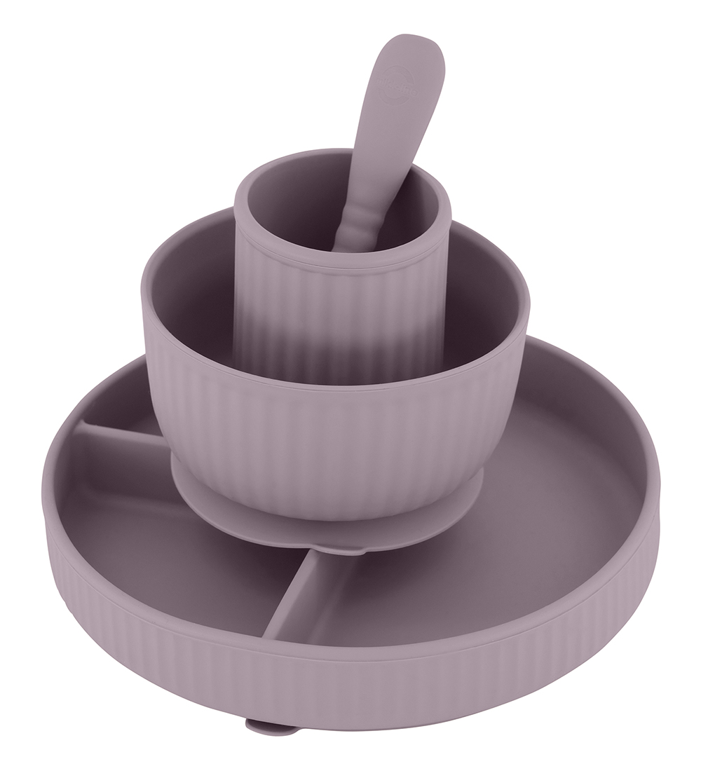 Mikk-Line Dinner Set - Silicone - 4 Parts - Nirvana