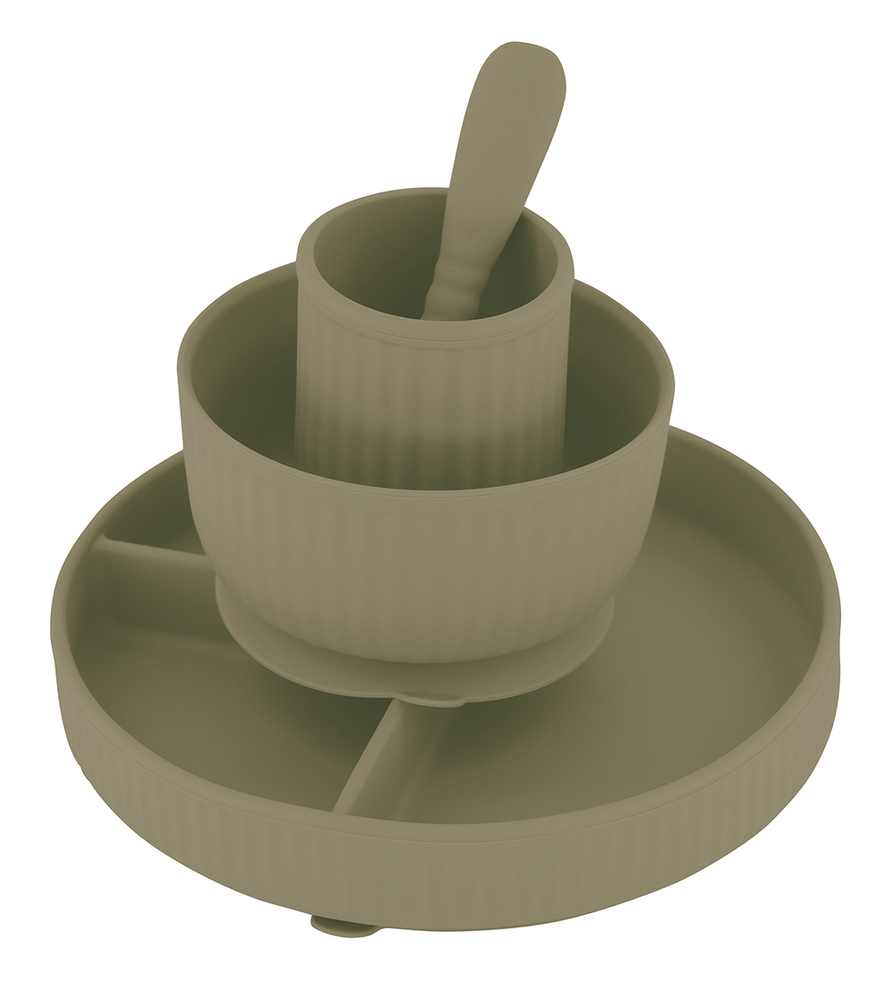 Set de Vaisselle Mikk-Line - Silicone - 4 Parties - Séché Herb