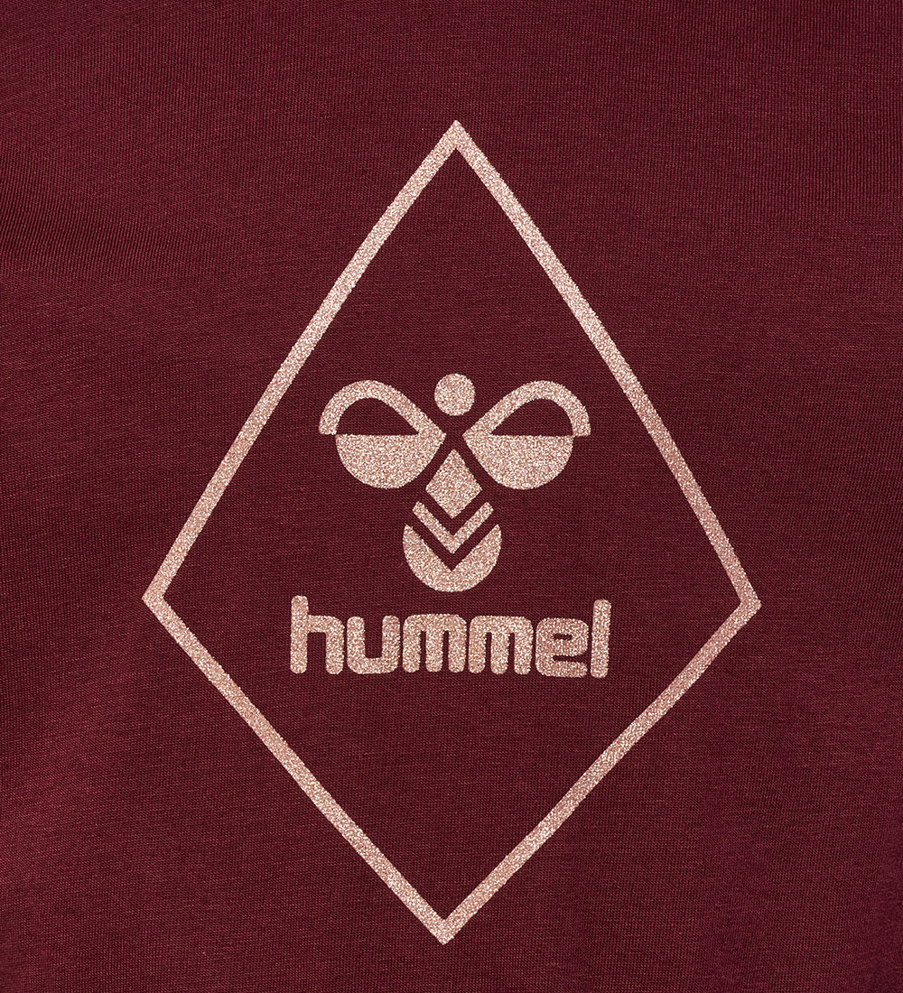 Hummel Kleid - hmlLuna - Winsor Wine/Tosa m. Glitzer