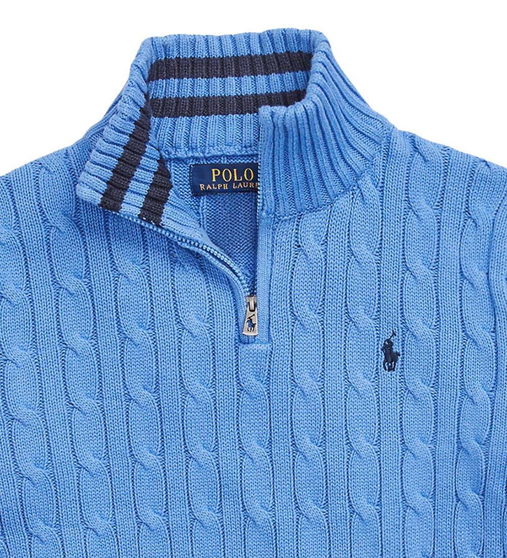 Blouse Polo Ralph Lauren - Tricoté - Summer Blue av. Fermeture é
