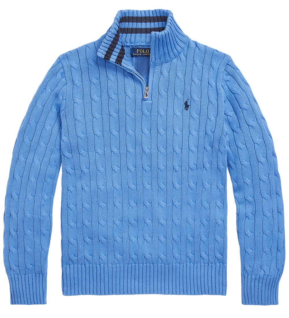 Blouse Polo Ralph Lauren - Tricoté - Summer Blue av. Fermeture é
