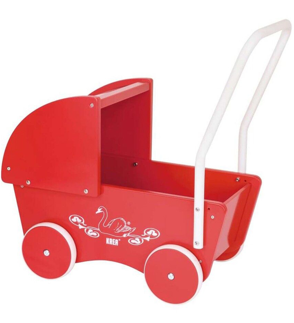 Krea Doll Stroller - Wood - Red