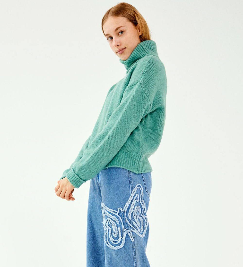 LMTD Blouse w. Turtleneck - NlfNarle - Knitted - Cream De Menthe