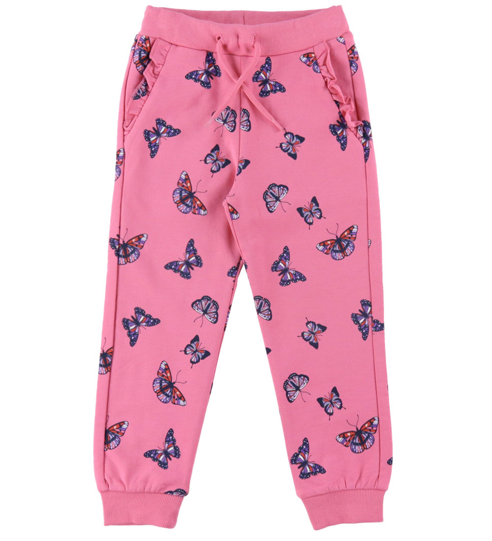 Name It Sweatpants - NmfTasja - Wild Orchid w. Butterflies