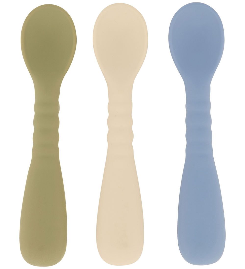 Mikk-Line Lepels - 3-pack - Silicone - White Swan/Vervaagd Denim