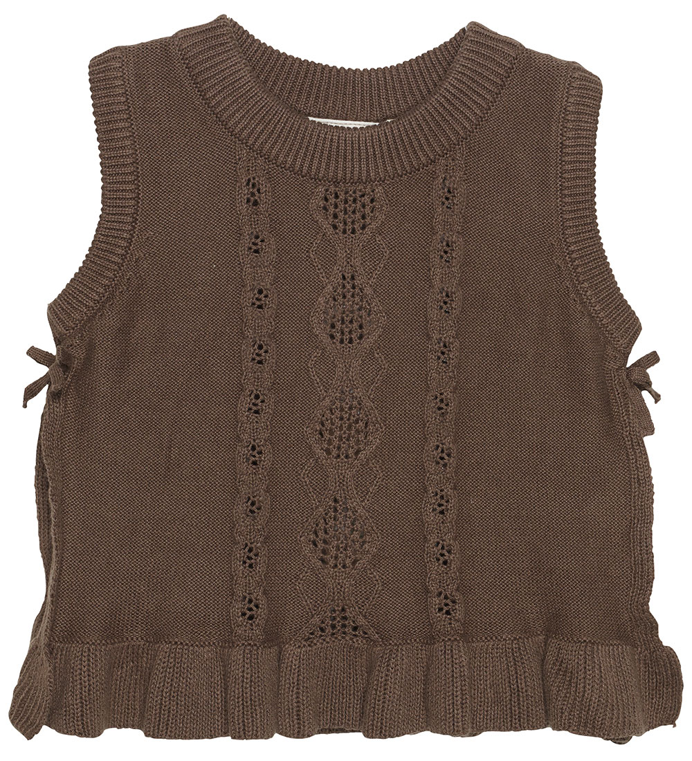 En Fant Vest - Gebreid - Chocolate Chip