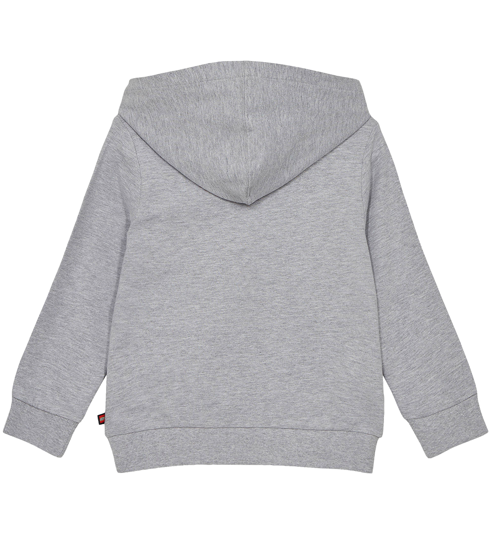 LEGO® Ninjago Hoodie - LWScout 102 - Grey Melange w. Ninjas
