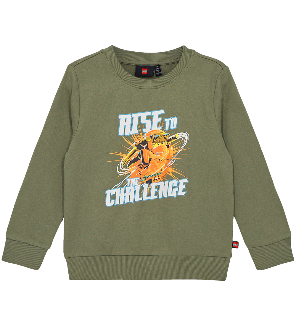 LEGO® Ninjago Sweatshirt - LWScout 111 - Dusty Green w. Print