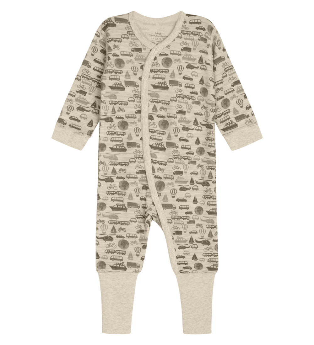 Hust and Claire Jumpsuit - Wool/Bamboo - Manu - Wheat Melange w.