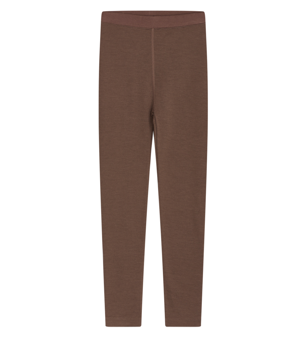 Hust and Claire Leggings - Wool/Bamboo - Laki - Coffee