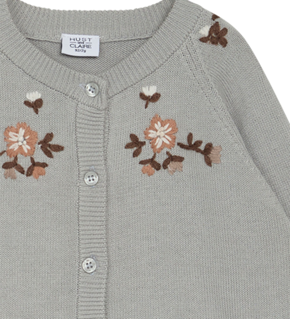 Hust and Claire Cardigan - Carlota - Knitted - Iced Aqua w. Flow