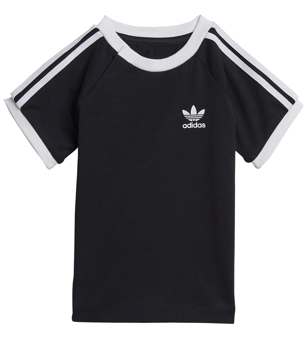 adidas Originals T-shirt - 3 ränder - Svart/Vit