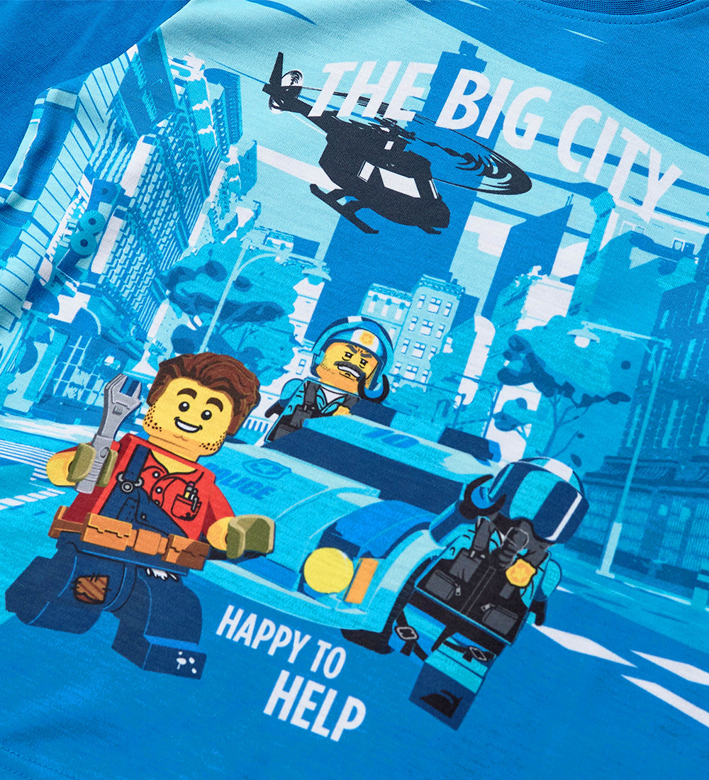 LEGO® City Bluse - LWTano - Blau m. Print