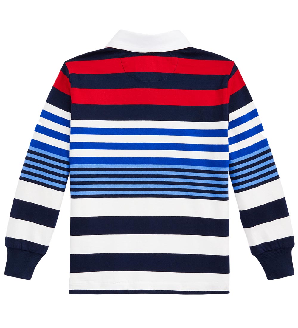 Polo Ralph Lauren Poloshirt - Wit/Blauw Gestreept m. Rood