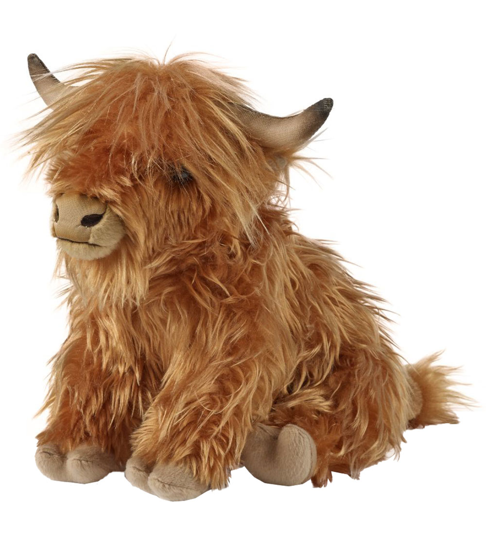 Living Nature Soft Toy w. Sound - 32x18 cm - Highland cattle - B