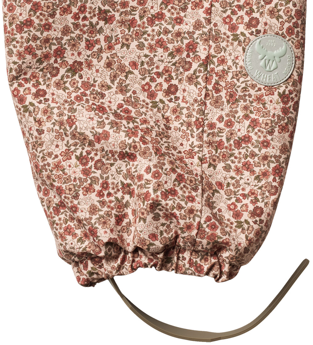 Wheat Ski Pants w. Suspenders - Sole - Rose Dust Flowers
