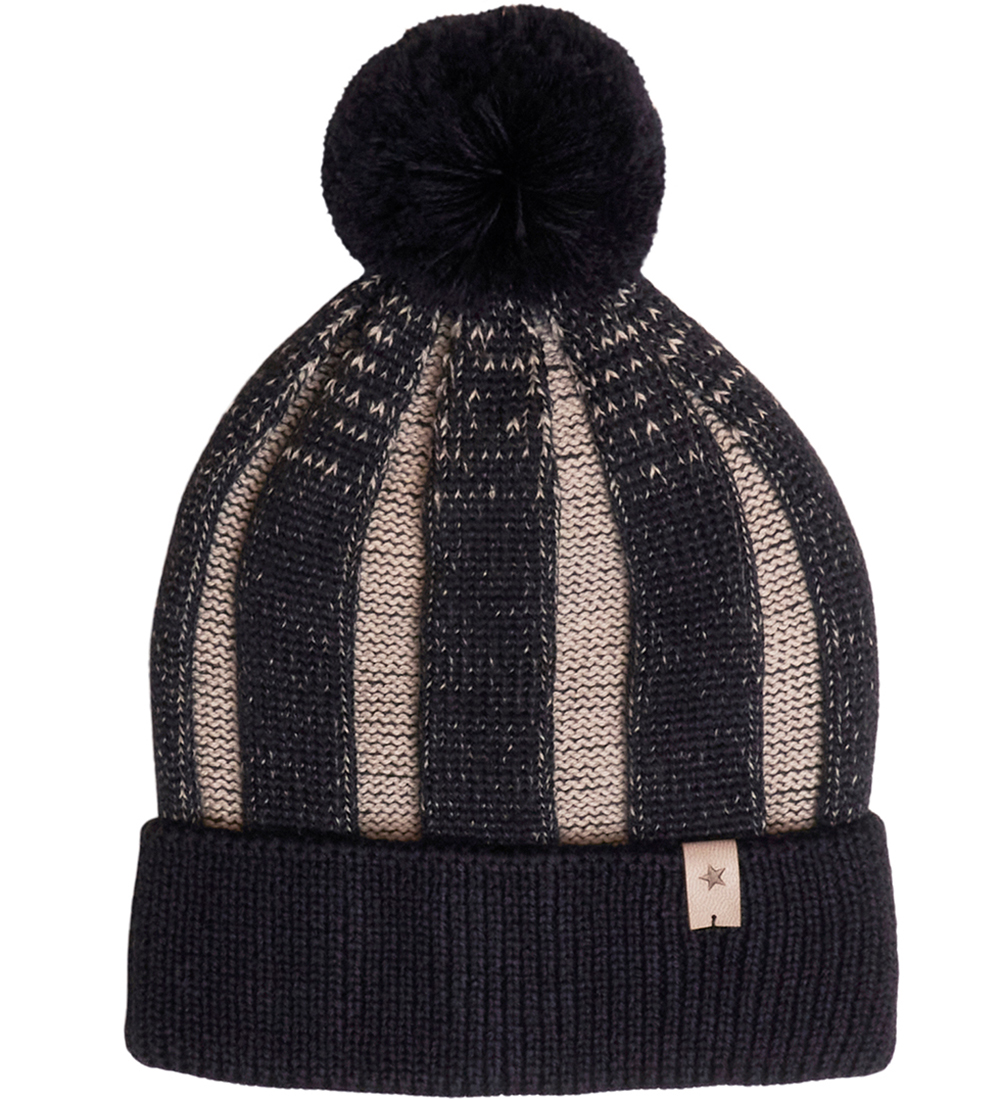 Huttelihut Beanie - Wool - Toppy - Navy