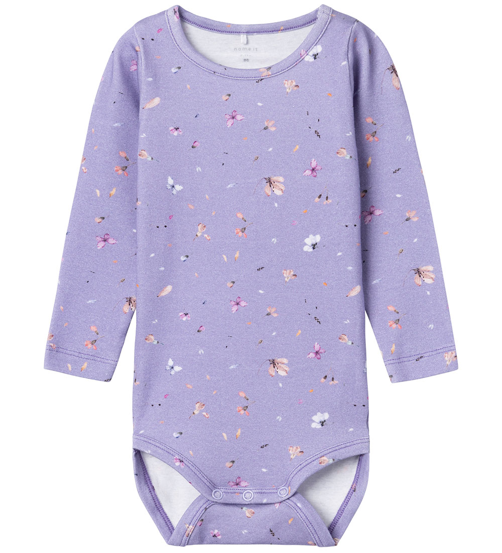 Name It Bodysuit l/s - NbfThurid - Heirloom Lilac w. Butterflies