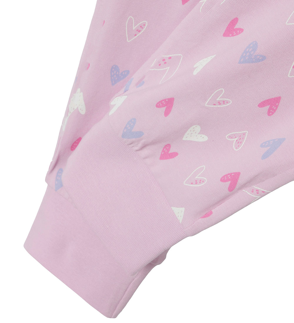 Name It Pyjama Set - Noos - NkfNightset - Pink Lavender w. Heart