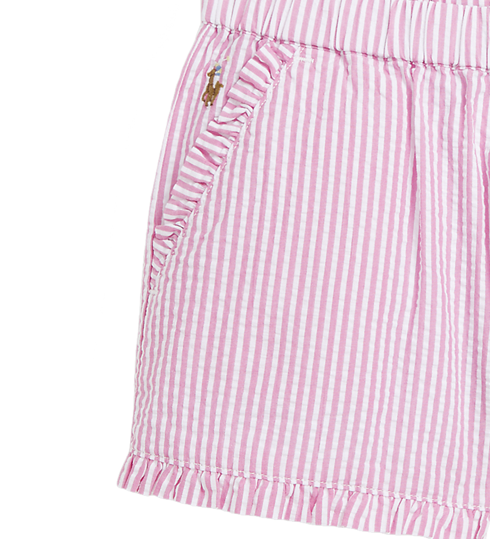 Shorts Polo Ralph Lauren - Rose/Blanc à Rayures