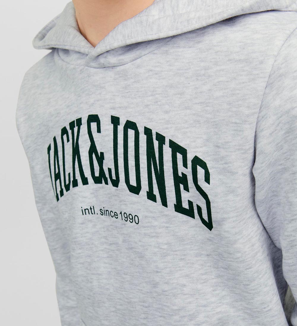 Jack & Jones Hoodie - JjeJosh - White Melange