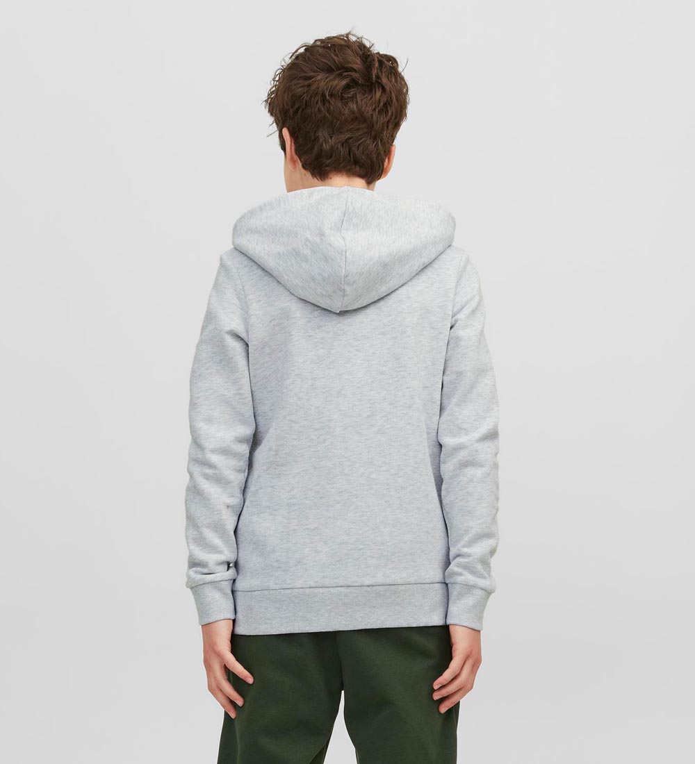 Jack & Jones Hoodie - JjeJosh - White Melange
