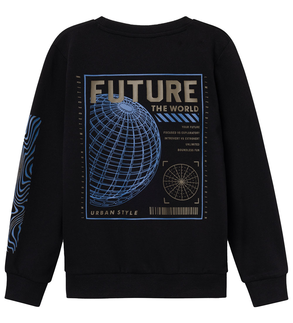 Name It Sweatshirt - NkmTomasen - Black w. Print