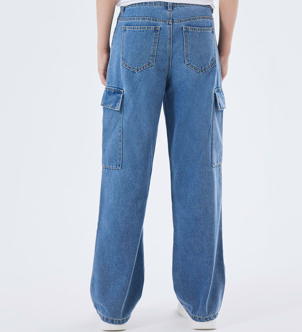 LMTD Jeans - Cargo - NlnTartizza - Medium+ Blue Denim