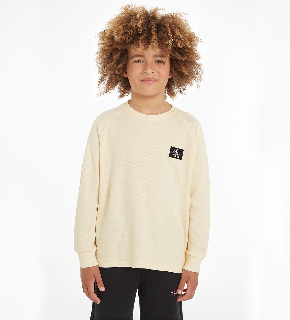 Calvin Klein Blouse - Modern Waffle Badge - Vanilla