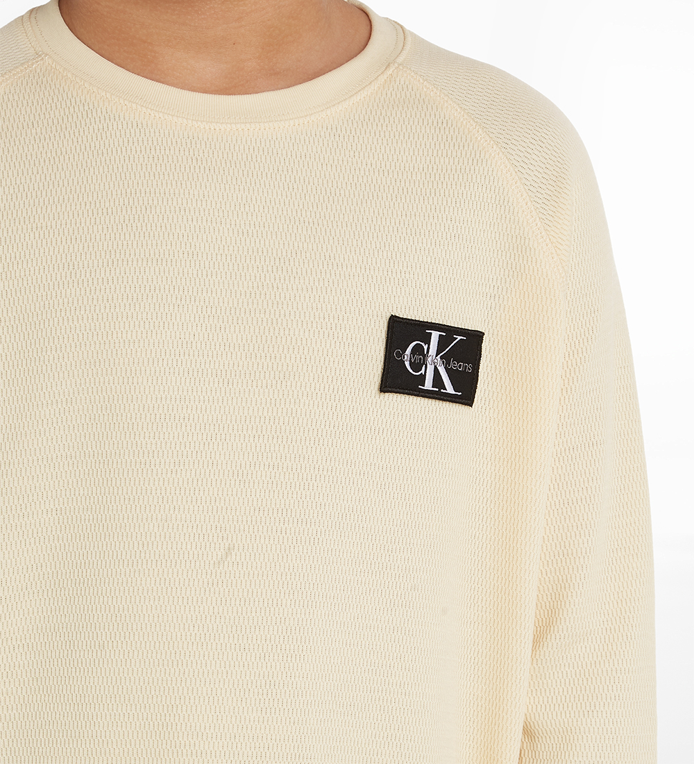 Calvin Klein Blouse - Modern Waffle Badge - Vanilla
