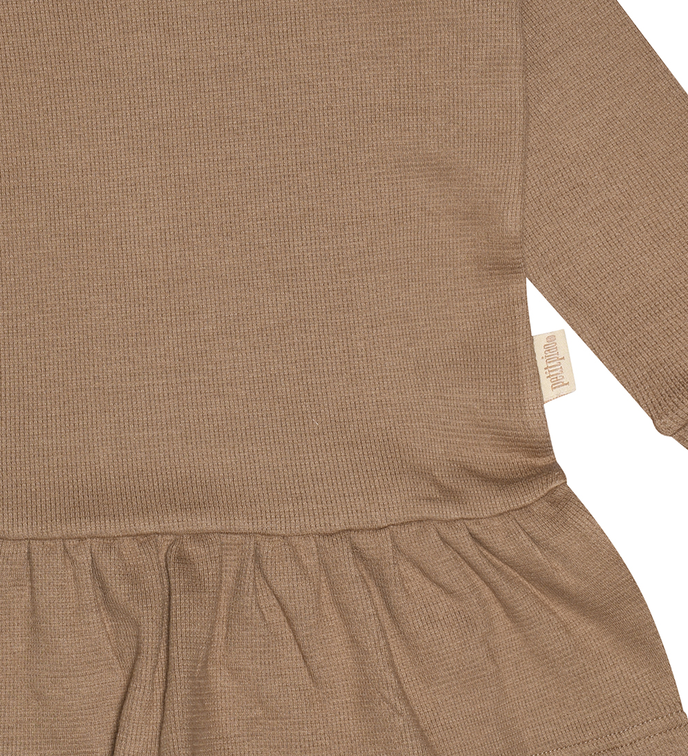 Petit Piao Dress - Waffle - Walnut Brown
