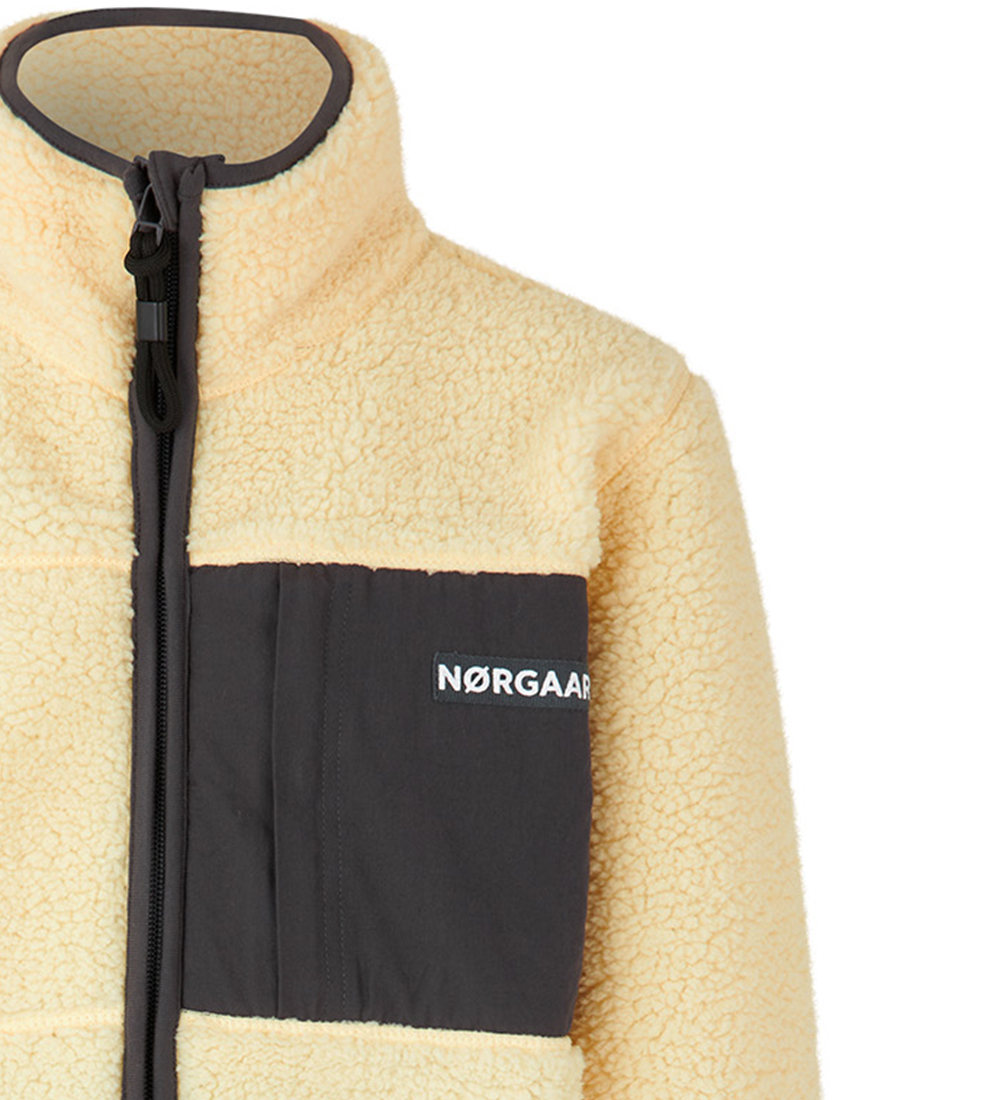 Mads Nørgaard Fleece Jacket - Jeffo - Vanilla Custard/Asphalt
