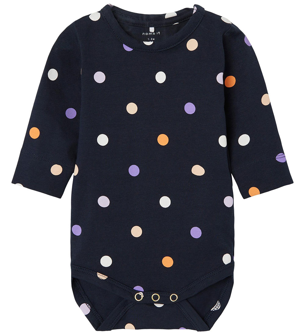 Name It Body set l/s - NbfTunna - Dark Sapphire w. Dots