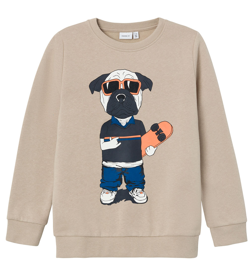Name It Sweatshirt - NkmTelexo - Pure Cashmere w. Dog