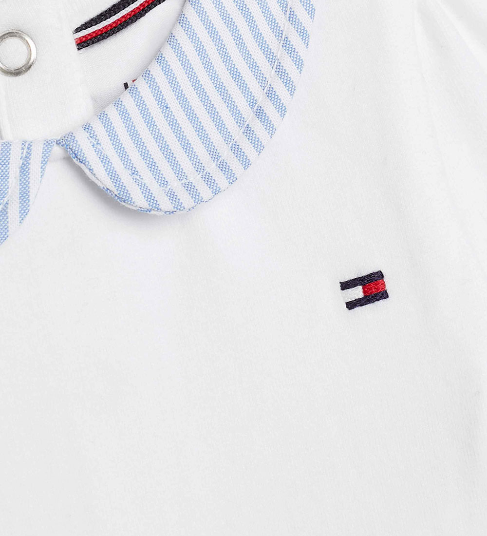 Tommy Hilfiger Cadeautas - Romper l/s - White Basis/Blue Stripe