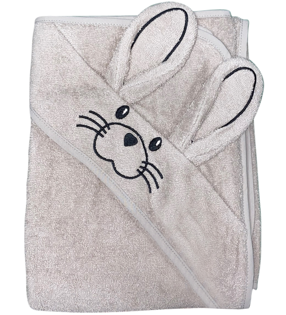 Nrgaard Madsens Hooded Towel - 100x100 cm - Brown w. Rabbit ear
