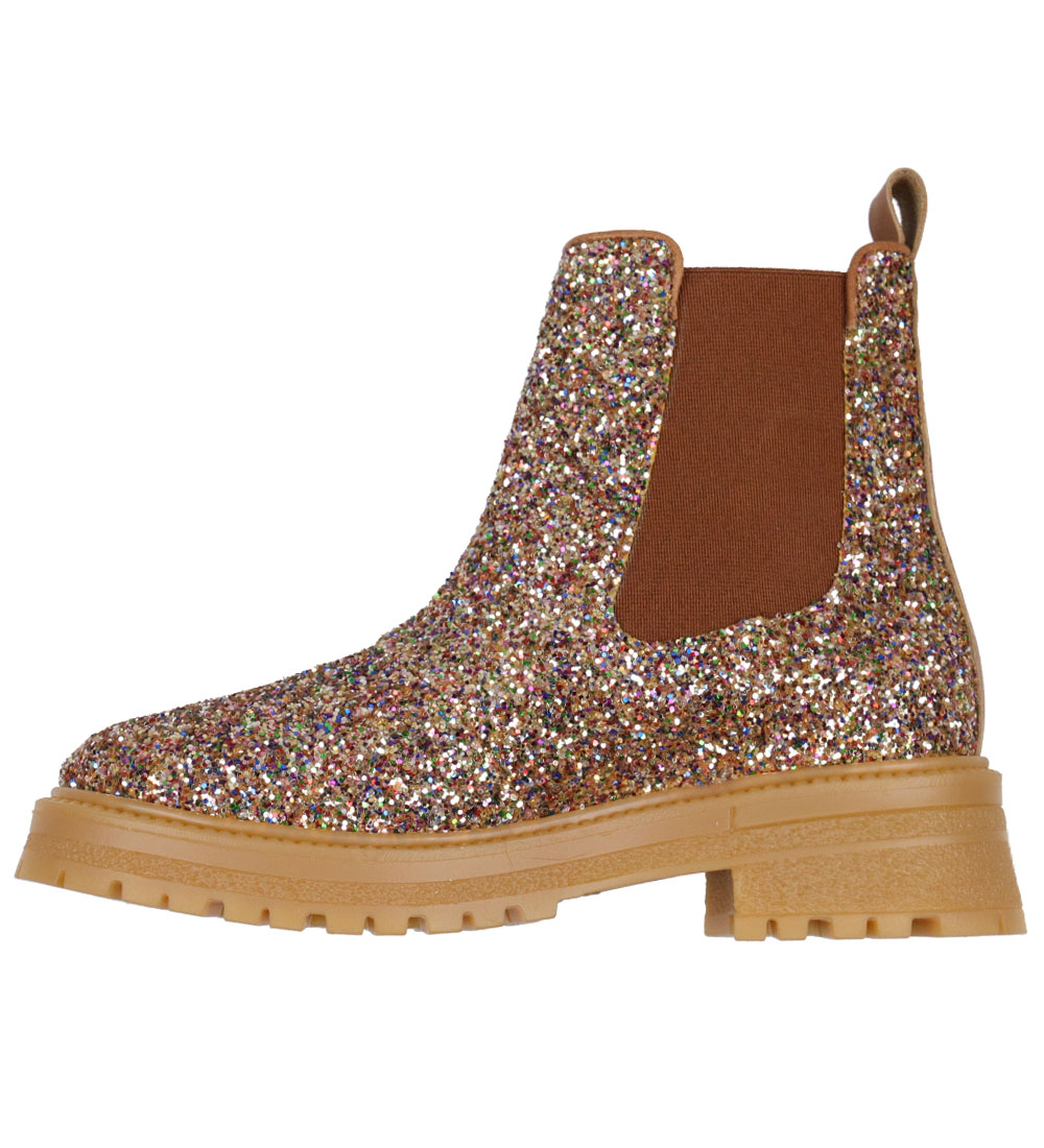 Angulus Boots - Chelsea - Multi Glitter/Tan/Cognac