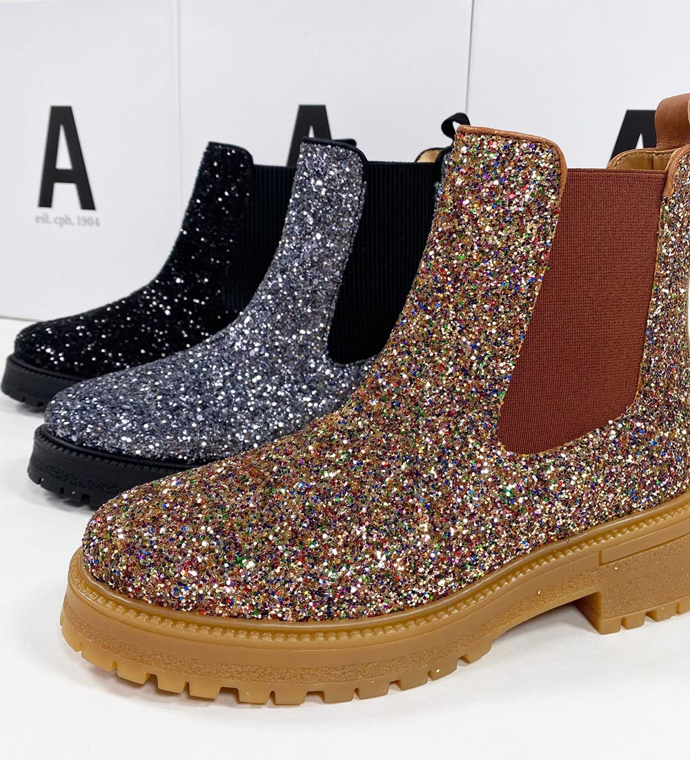 Angulus Boots - Chelsea - Multi Glitter/Tan/Cognac